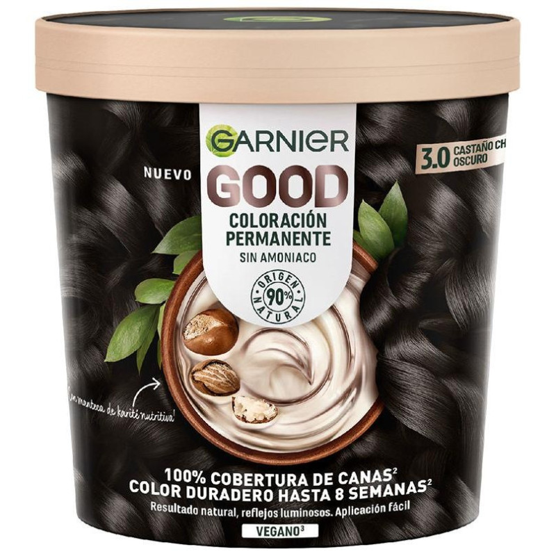 Good Coloración Permanente 3.0 Castaño Oscuro 217ml - Garnier