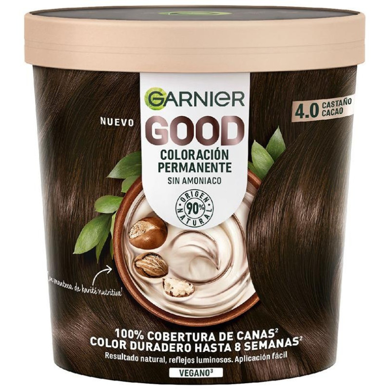 Good Coloración Permanente Nro 4.0 Castaño Cacao 217ml - Garnier