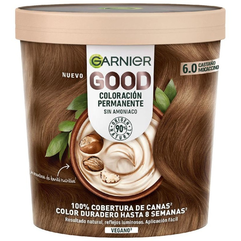 Good Coloración Permanente 6.0 Castaño Mocaccino 217ml - Garnier