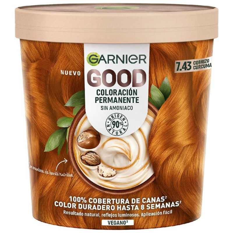 Good Coloración Permanente Nr 7.43 Cobrizo Cúrcuma 217ml - Garnier