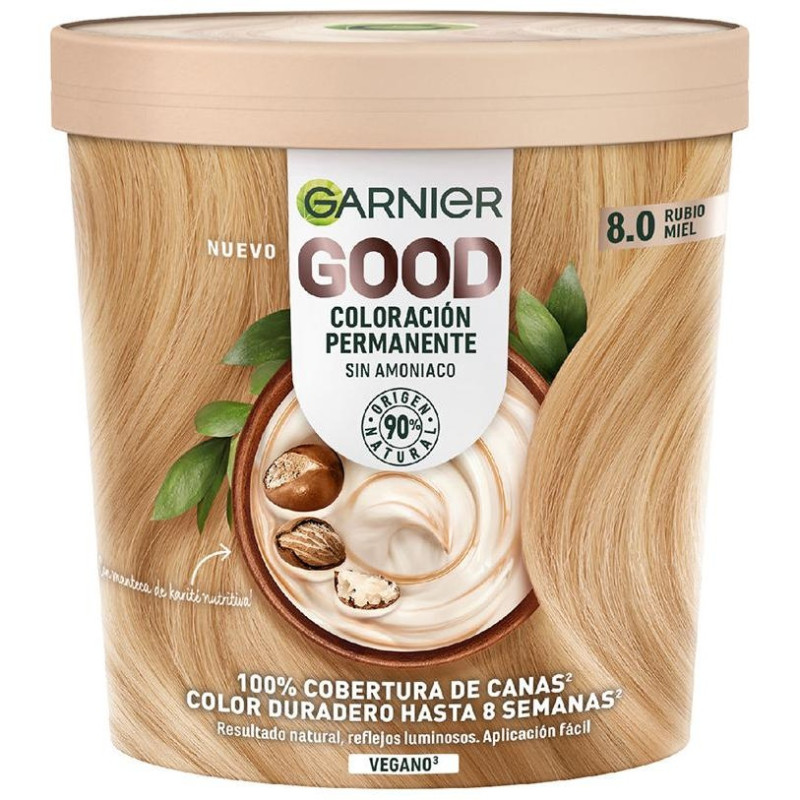 Good Coloración Permanente 8.0 Rubio Miel 217 ml - Garnier