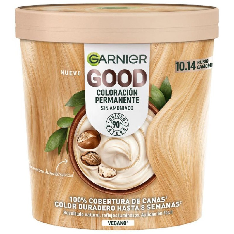 Good Coloración Permanente 10.14 Rubio Camomila 217ml - Garnier