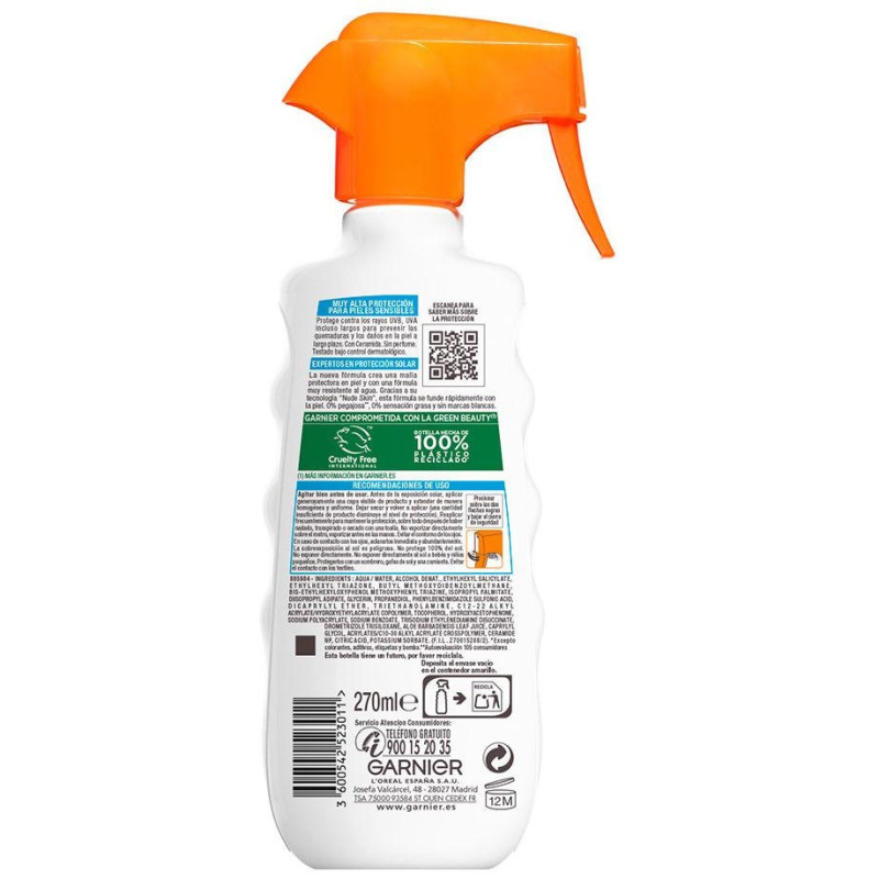 Garnier Sensitive Advanced Spray Protector Spf50+ 270Ml