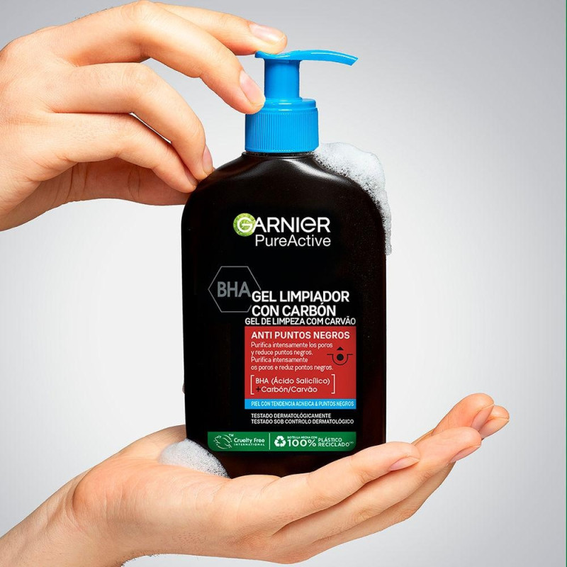 Garnier Pure Active Gel Limpiador Carbón 250Ml