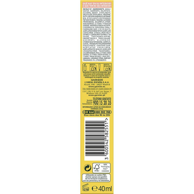 Skinactive Vitamina C Fluido Antimanchas spf50+ Glow 40 ml - Garnier