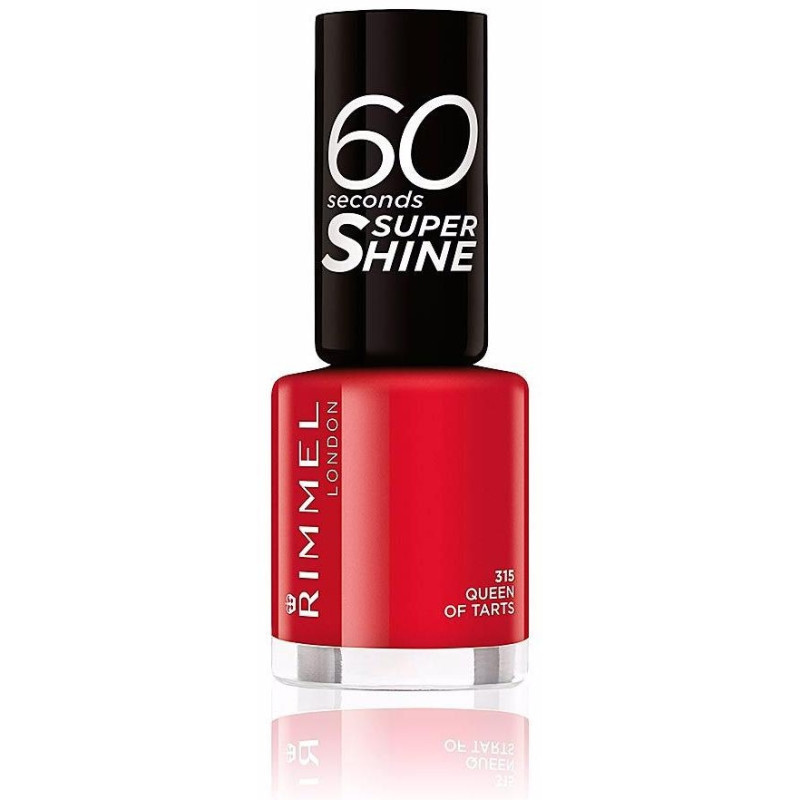 Rimmel Super Shine 60 Nail Polish Queen Tarts Burgundy Wine 8Ml