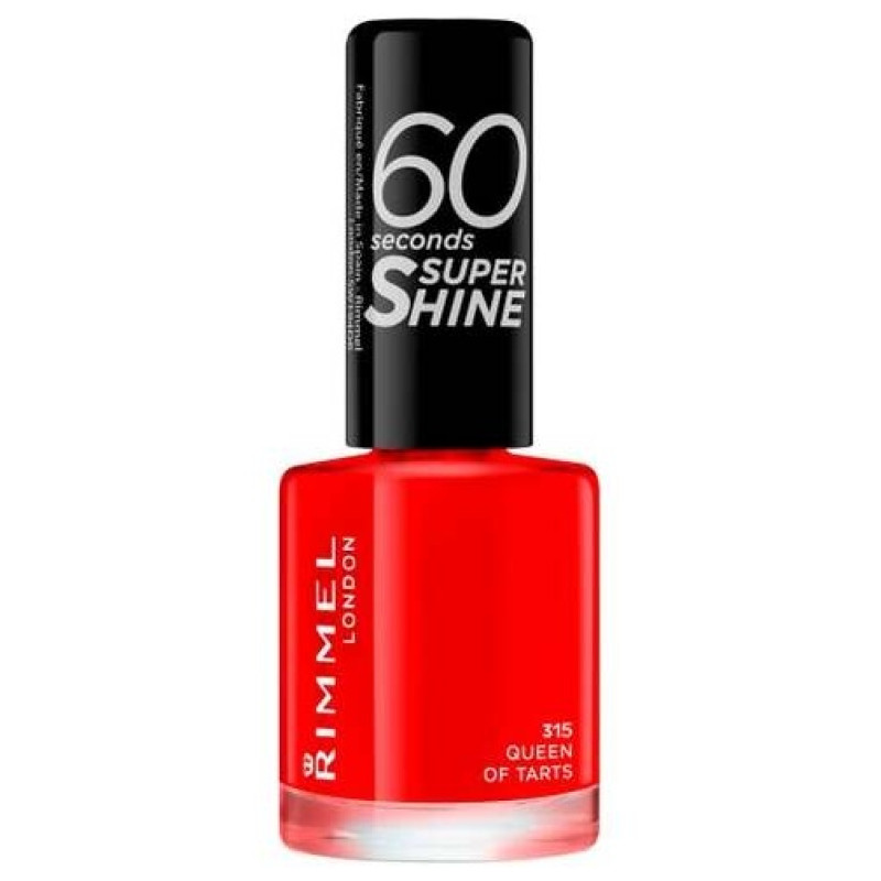 Rimmel Super Shine 60 Nail Polish Queen Tarts Burgundy Wine 8Ml