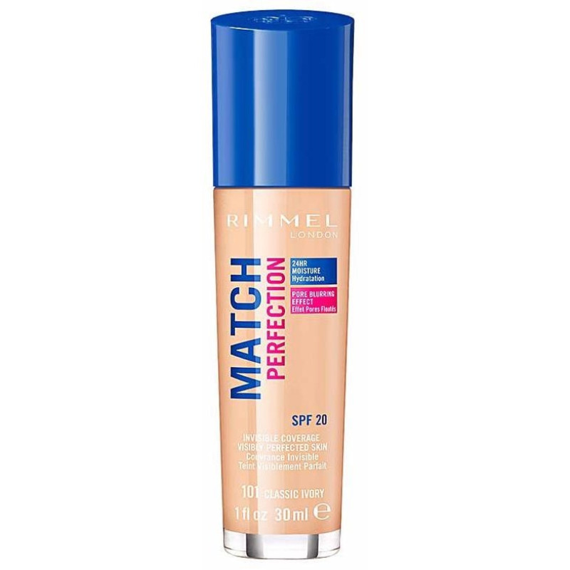 Base Match Perfection Spf20 101 Classic Ivory 30ml - Rimmel
