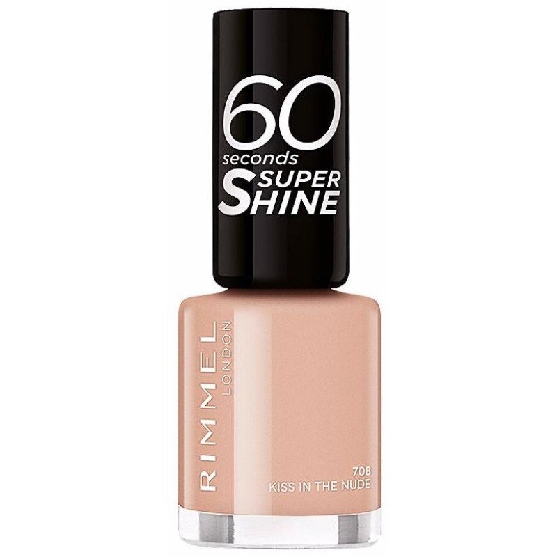 60 Seconds Super Shine Esmalte de Uñas 708 - Kiss In The Nude 8 ml - Rimmel