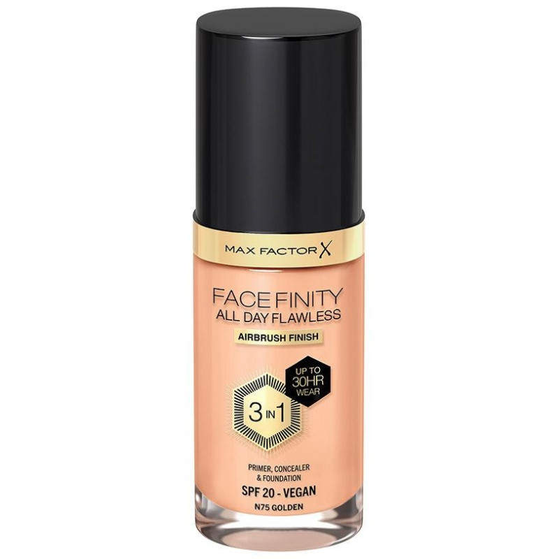 Facefinity 3in1 Primer, Concealer y Foundation 75 - Golden 30 ml - Max Factor