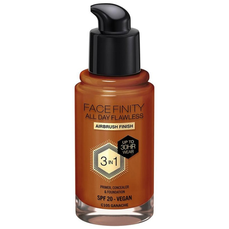 Facefinity All Day Flawless 3 In 1 Foundation C105 - Ganache 30 ml - Max Factor