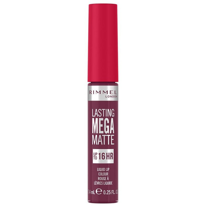 Lasting Mega Matte Liquid Lip Colour 940 Rock Me Purple 7.4ml - Rimmel