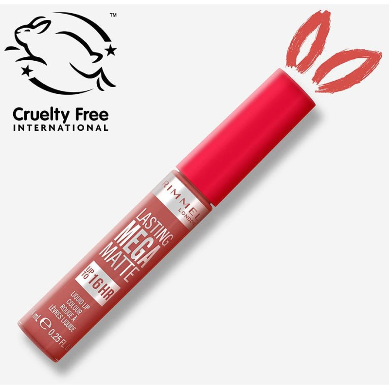 Lasting Mega Matte Liquid Lip Colour 200 Pink Blink 7.4ml - Rimmel