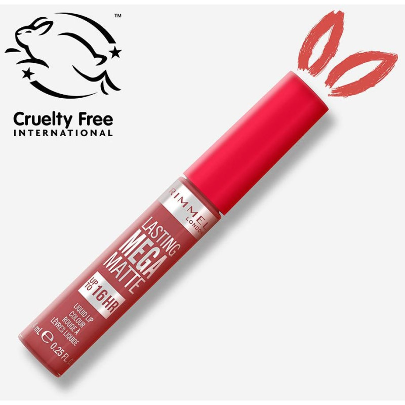 Lasting Mega Matte Liquid Lip Colour 210 Rose y Shine 7.4ml - Rimmel