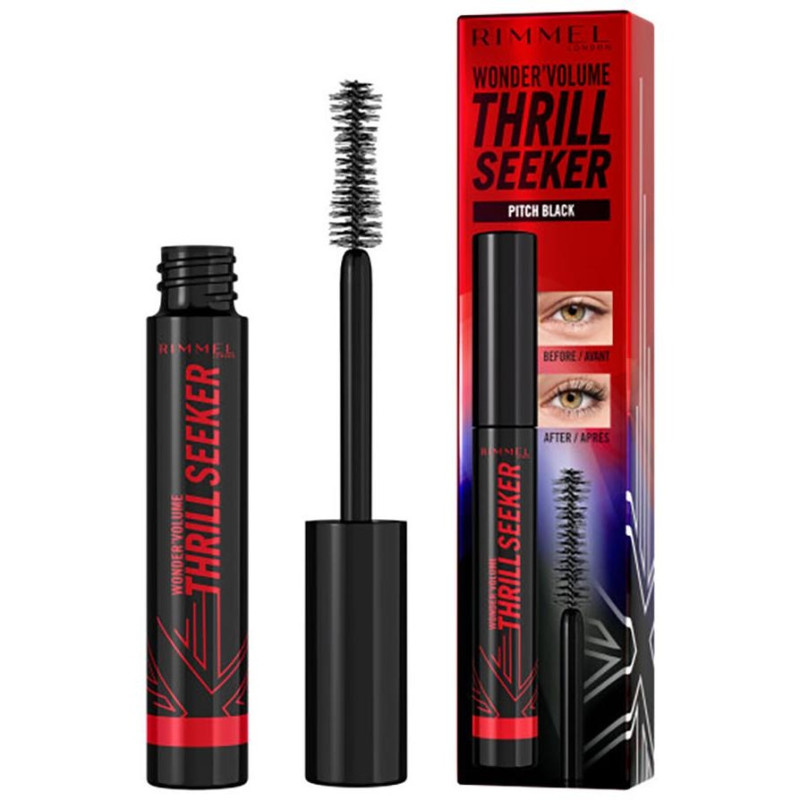 Wonder' Volume Thrill Seeker Máscara de Pestañas 004 - Pitch Black 8 ml - Rimmel