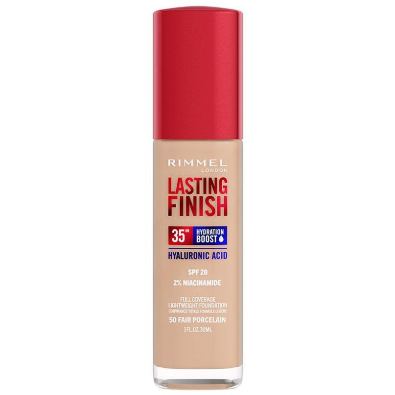 Lasting Finish Hydration Boost 35hr 050 Fair Porcelain 30ml - Rimmel