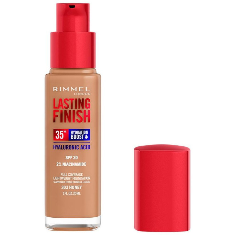 Lasting Finish Hydration Boost 35hr Spf20 303 Honey 30ml - Rimmel