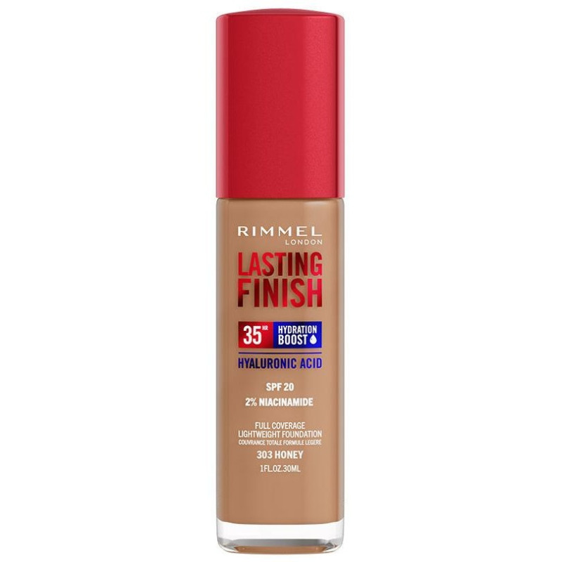 Lasting Finish Hydration Boost 35hr Spf20 303 Honey 30ml - Rimmel