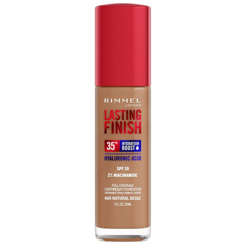 Lasting Finish Hydration Boost Spf20 400 - Natural Beige 30 ml - Rimmel London