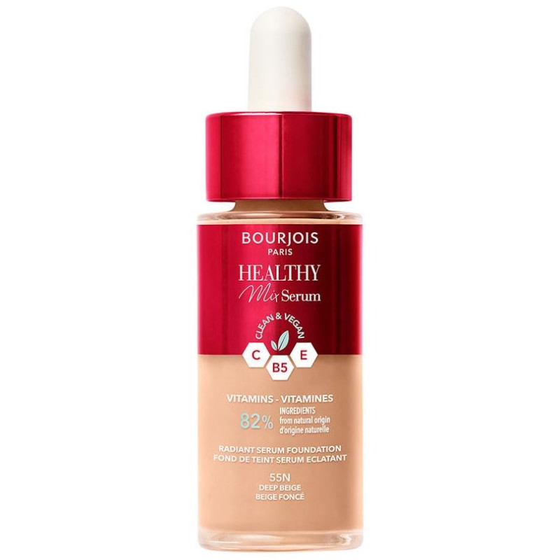 Healthy Mix Serum Foundation Base de Maquillaje 55n - Deep Beige 30 ml - Bourjois