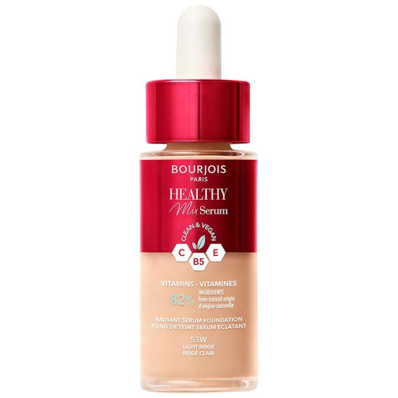 Healthy Mix Serum Foundation Base de Maquillaje 53w - Light Beige 30 ml - Bourjois