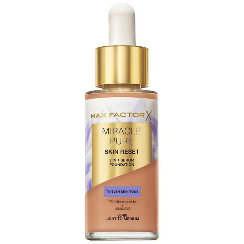 Miracle Pure Sérum con Color 60 - 80 - Light To Medium 30 ml - Max Factor