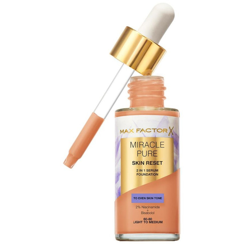 Miracle Pure Sérum con Color 60 - 80 - Light To Medium 30 ml - Max Factor