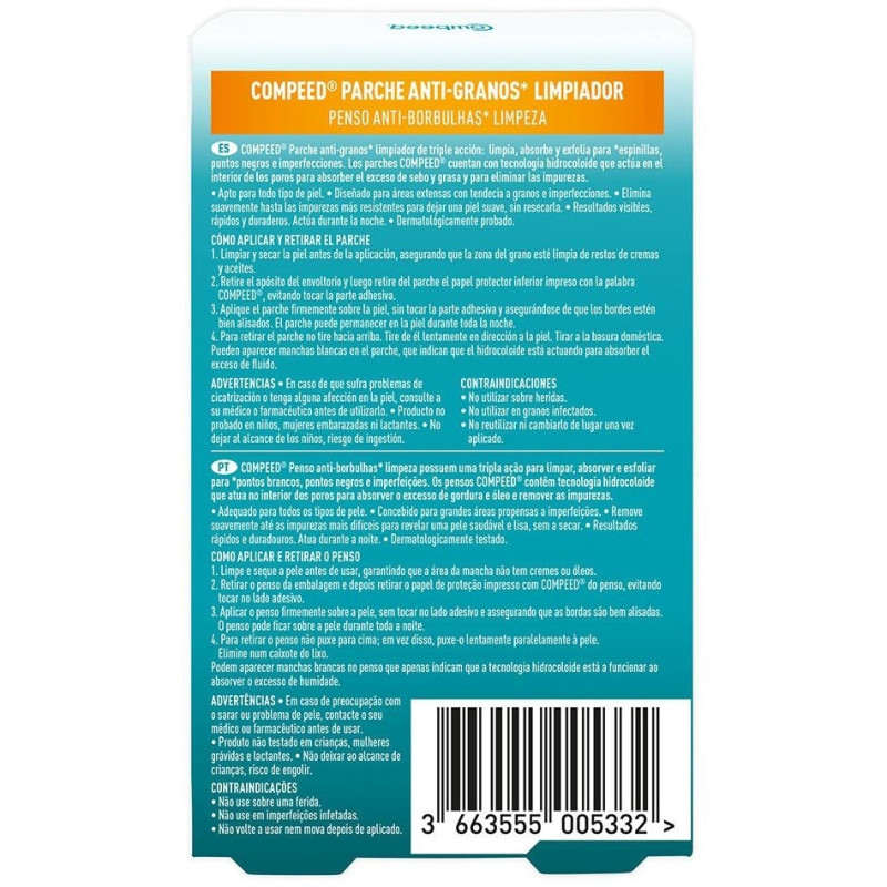 Parche Antigranos Limpiador, 7 Unidades - Compeed