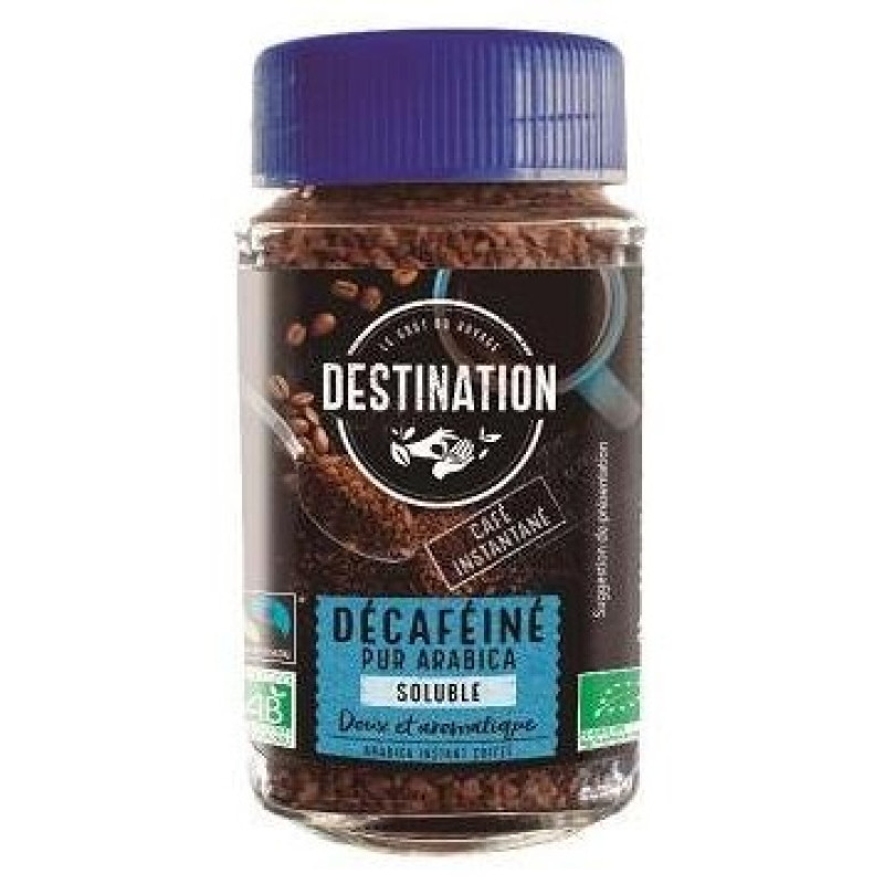 Café Soluble 100% Arábica Descafeinado Bio 100g - Destination
