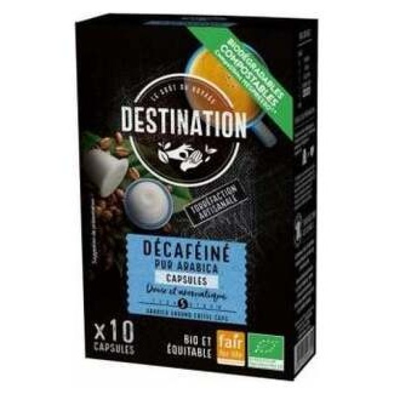 Cafe Pur Arabica Descafeinado Bio 10uds - Destination