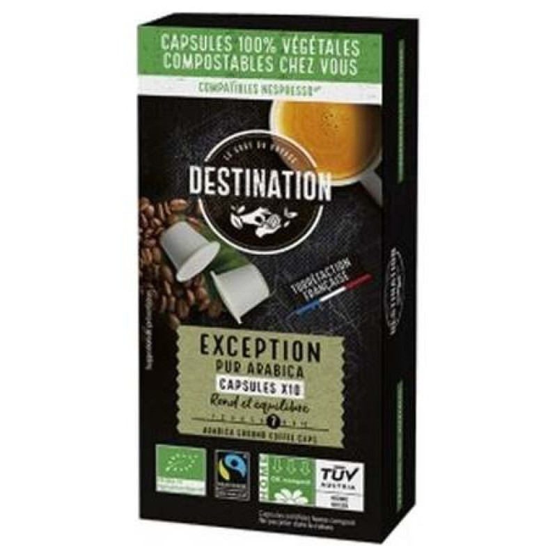 Exception Pur Arabica Exception Bio 10uds - Destination