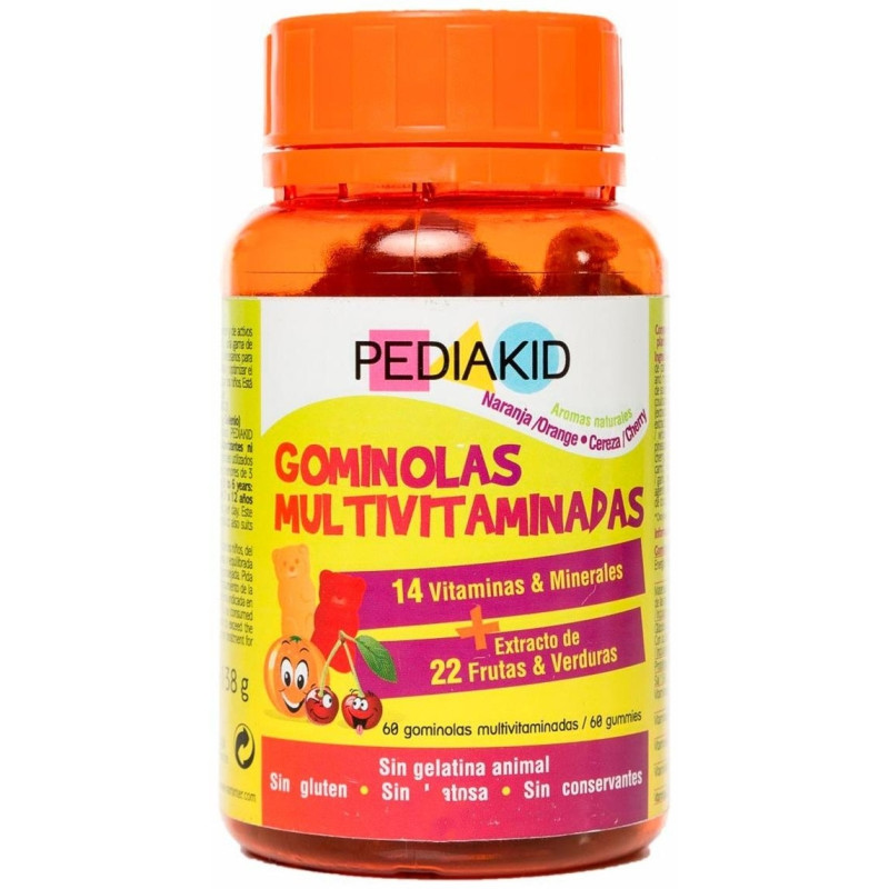 Pediakid Multivitaminadas Sabor Naranja y Cereza 60uds - Ineldea