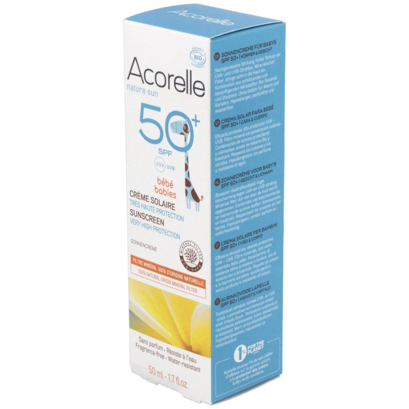 Crema Solar Bebe spf50+ 50ml. Bio 2 - Acorelle