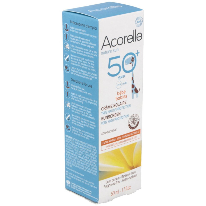 Crema Solar Bebe spf50+ 50ml. Bio 2 - Acorelle