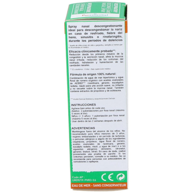 Spray Nasal Descongestionante con Ae Bio 15ml - Puressentiel