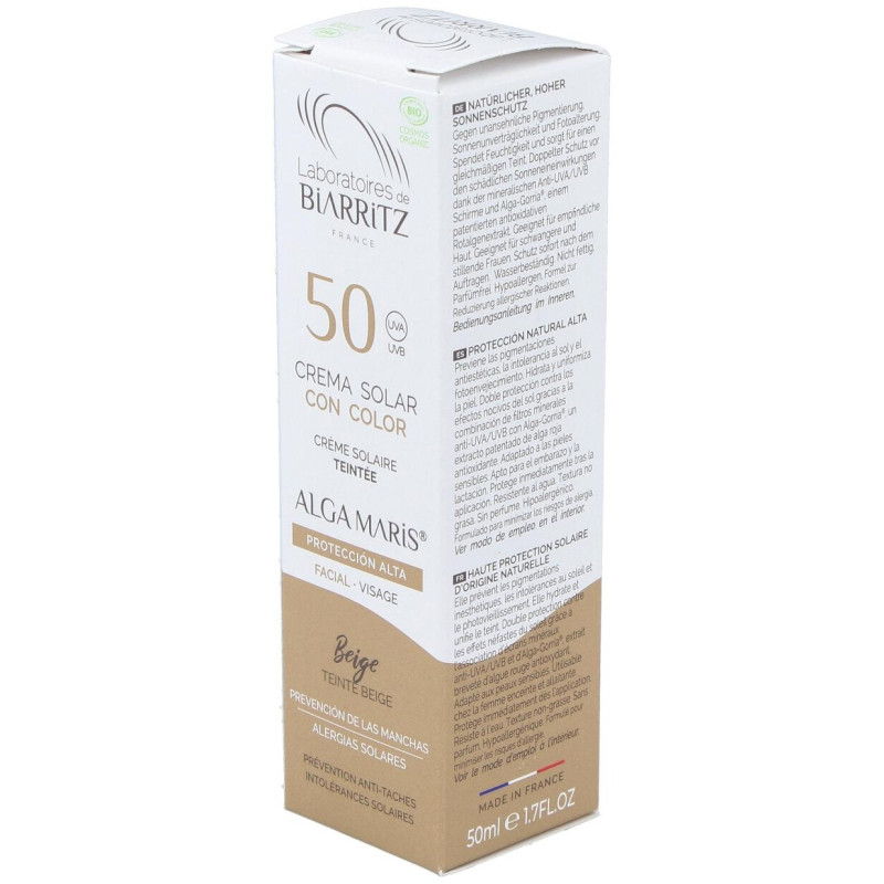 Crema Facial Color Beige spf50 50ml. 2 - Algamaris
