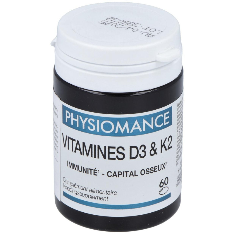 Physiomance Vitamines D3 y K2 60comp - Therascience