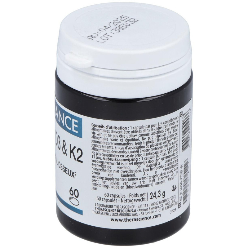 Physiomance Vitamines D3 y K2 60comp - Therascience