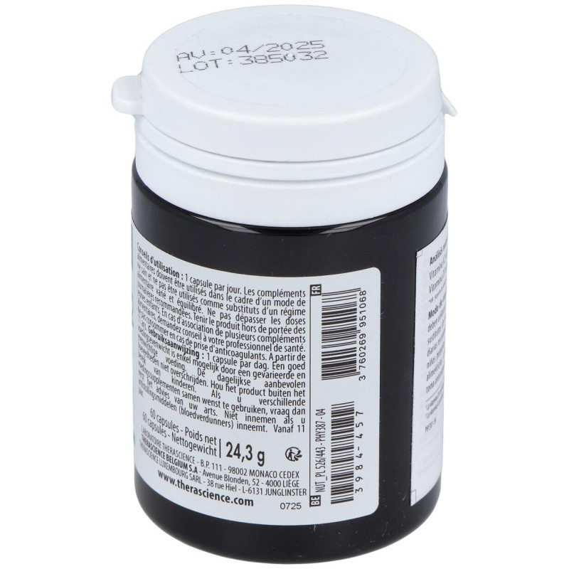 Physiomance Vitamines D3 y K2 60comp - Therascience