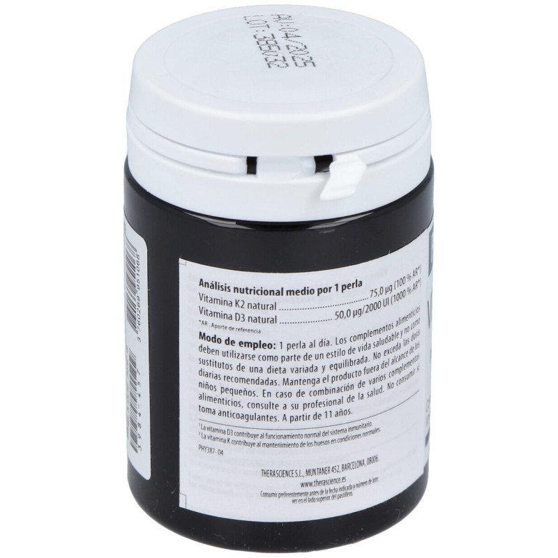 Physiomance Vitamines D3 y K2 60comp - Therascience