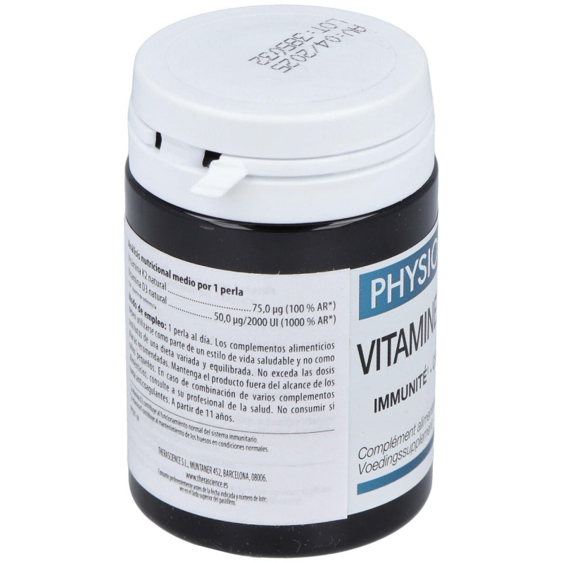 Physiomance Vitamines D3 y K2 60comp - Therascience