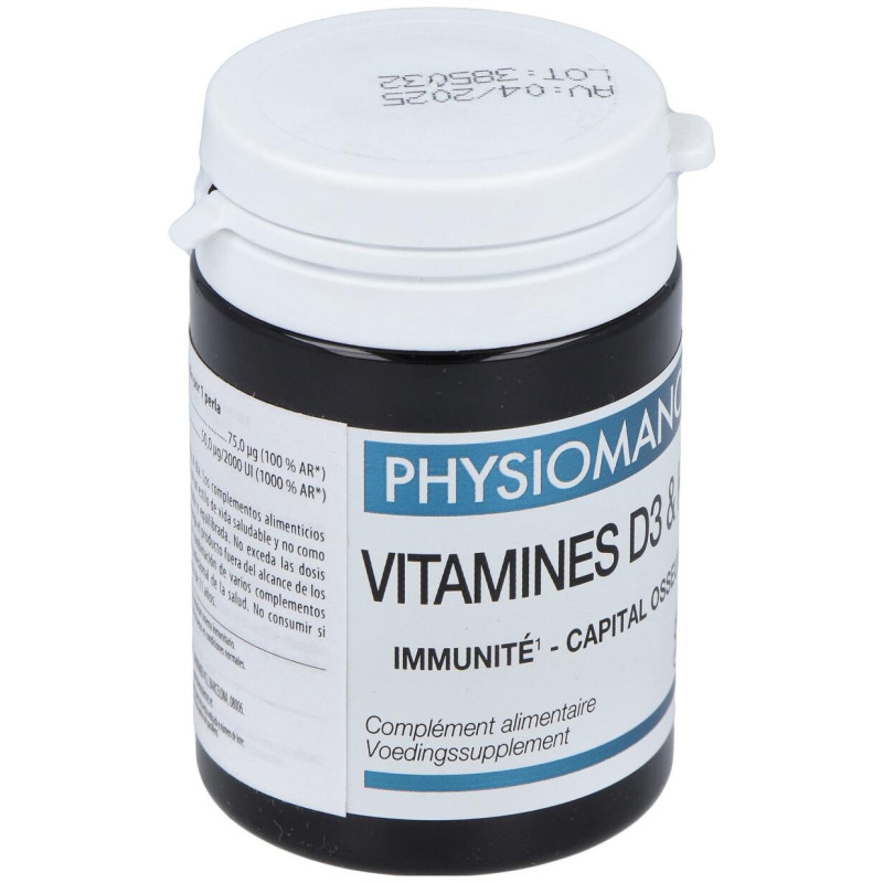 Physiomance Vitamines D3 y K2 60comp - Therascience