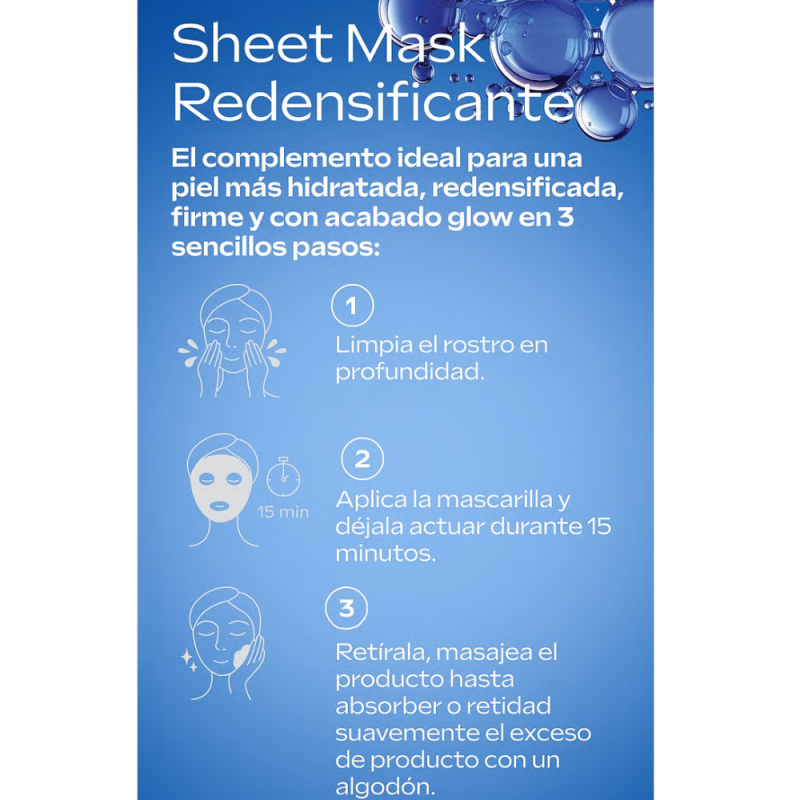 EXO Sheet Mask Redensificante conGenciana Azul  y Edelweiss, 1 unidad - Weleda