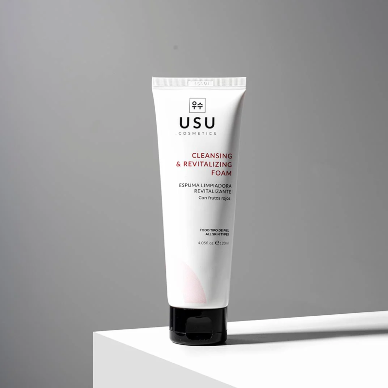 Espuma Limpiadora Revitalizante Frutos Rojos, 120 ml. - Usu Cosmetics 