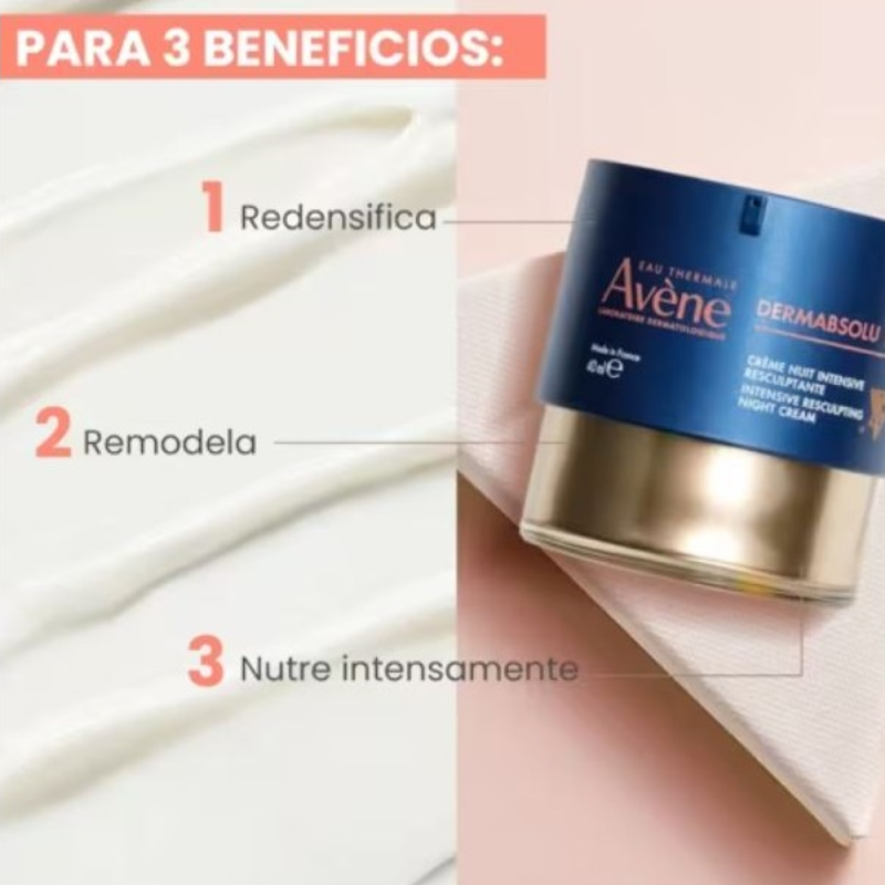 Pack DermAbsolu Bálsamo de Noche Regenerador, 40 ml. + Agua Micelar Desmaquillante, 100 ml. +  Agua Termal, 50 ml.  - Avene