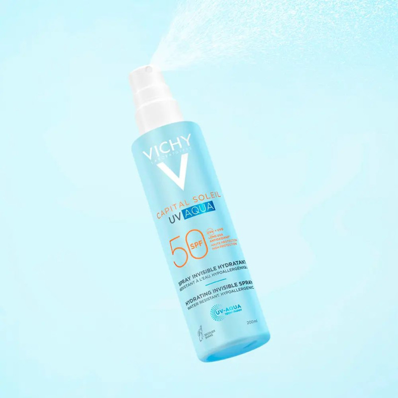 Capital Soleil UV AQUA Spray Hidratante Invisible, 200 ml. - Vichy
