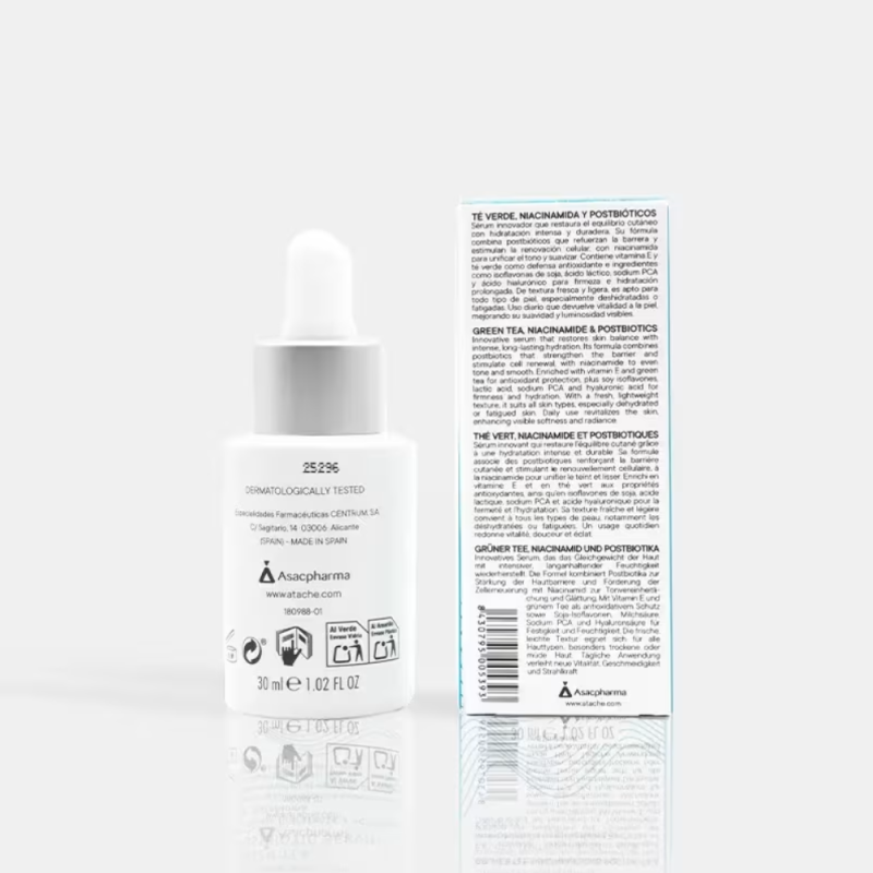 Essentielle Green Tea Postbiotic Serum, 30 ml. - Atache