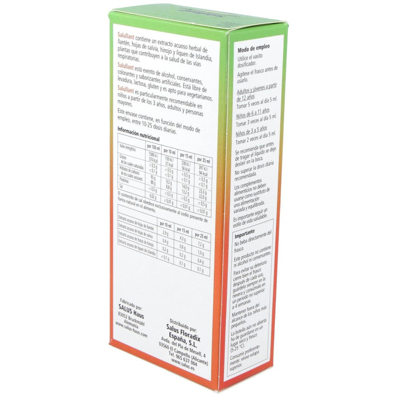Salullant Llanten Expectorante Jarabe 250ml - Salus