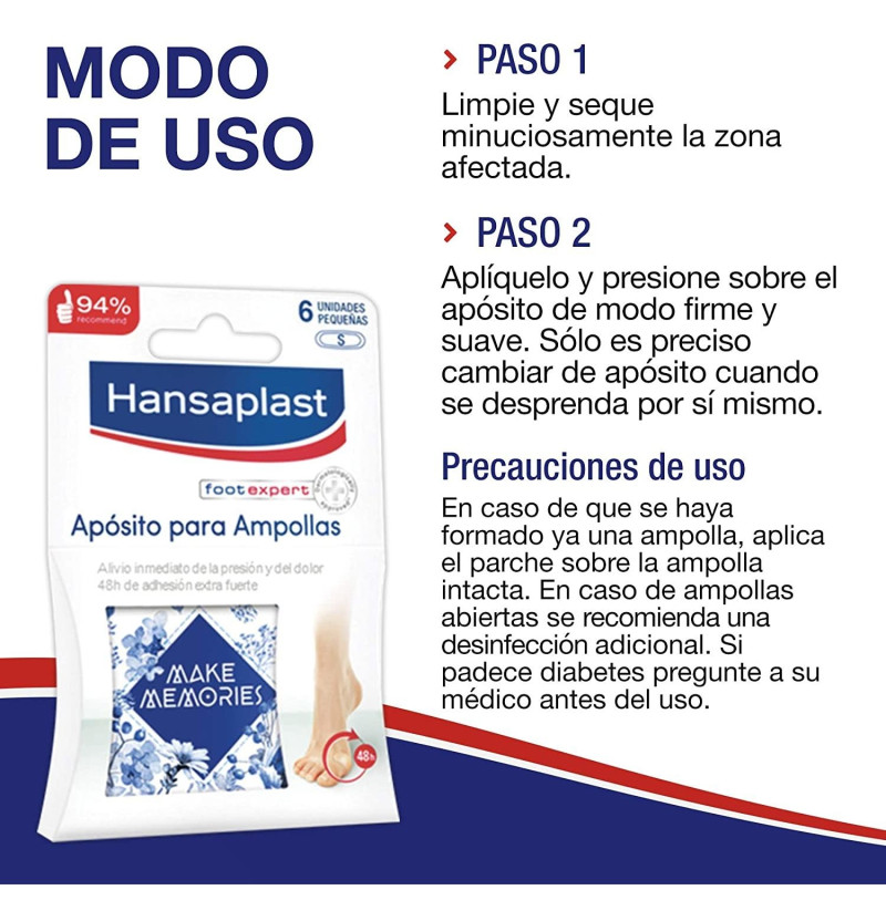 Hansaplast Ampollas - Hidrocoloide (t - Peq 6 U) - Eucerin