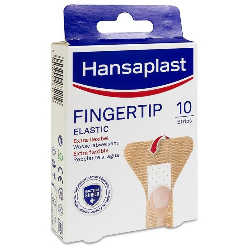 Hansaplat Elastic Tiras para Dedos, 10 Apósitos - Hansaplast